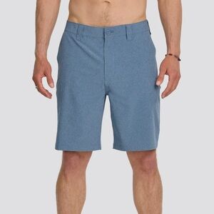 Quiksilver Union Heather 20” Amphibian Hybrid Shorts Copen Blue SIZE 38